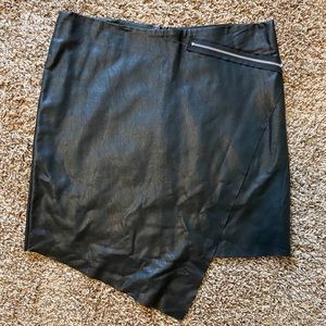 Lily a White black pleather skirt high waisted